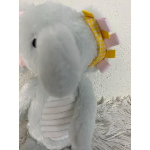 Make Believe Ideas Plush Elephant Crinkles, Rattles- Ribbon Sensory Stuffed SOFT - Picture 2 of 6